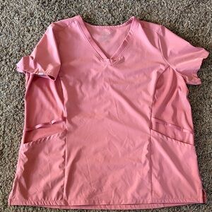 Women's V-Neck Medical Scrub Top - Pink